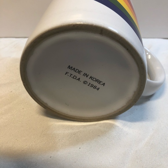 Vintage 1984 F.T.D.A. Rainbow Coffee Mug Made in Korea Pride LGBTQ - Picture 11 of 15